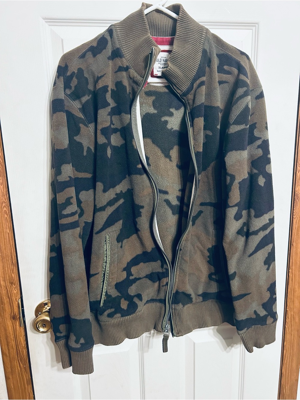 Old Navy Olive & Black Camo Zip Bomber Jacket